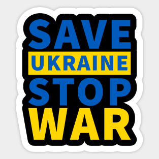 Save Ukraine Stop War Sticker